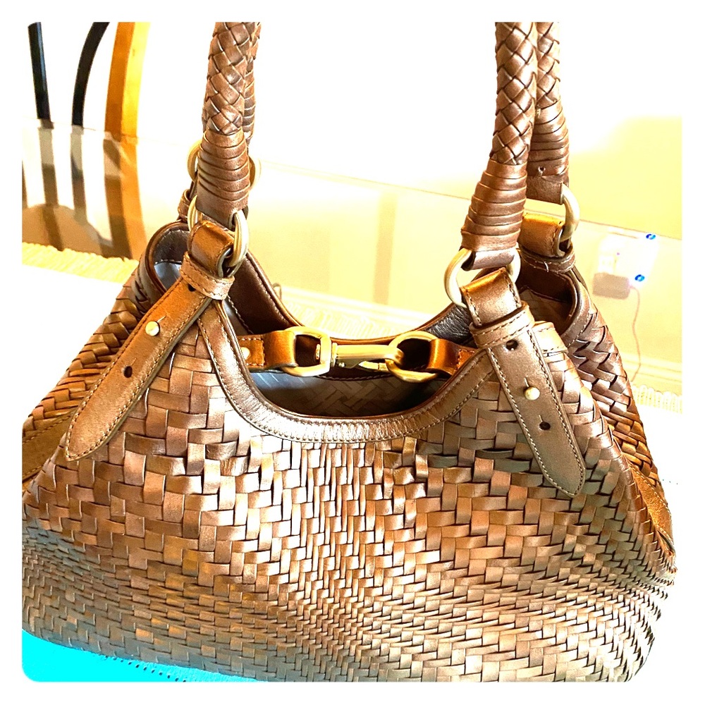 Bronze metallic Cole Haan leather (Genevieve) purse.
